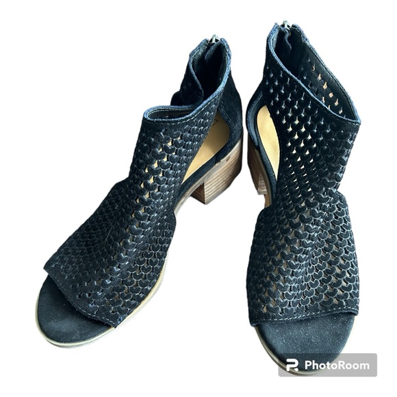 Lucky Brand Shoes - Womens Lucky Brand BLACK Nacria Bootie Sandals Open Toe Size 7M